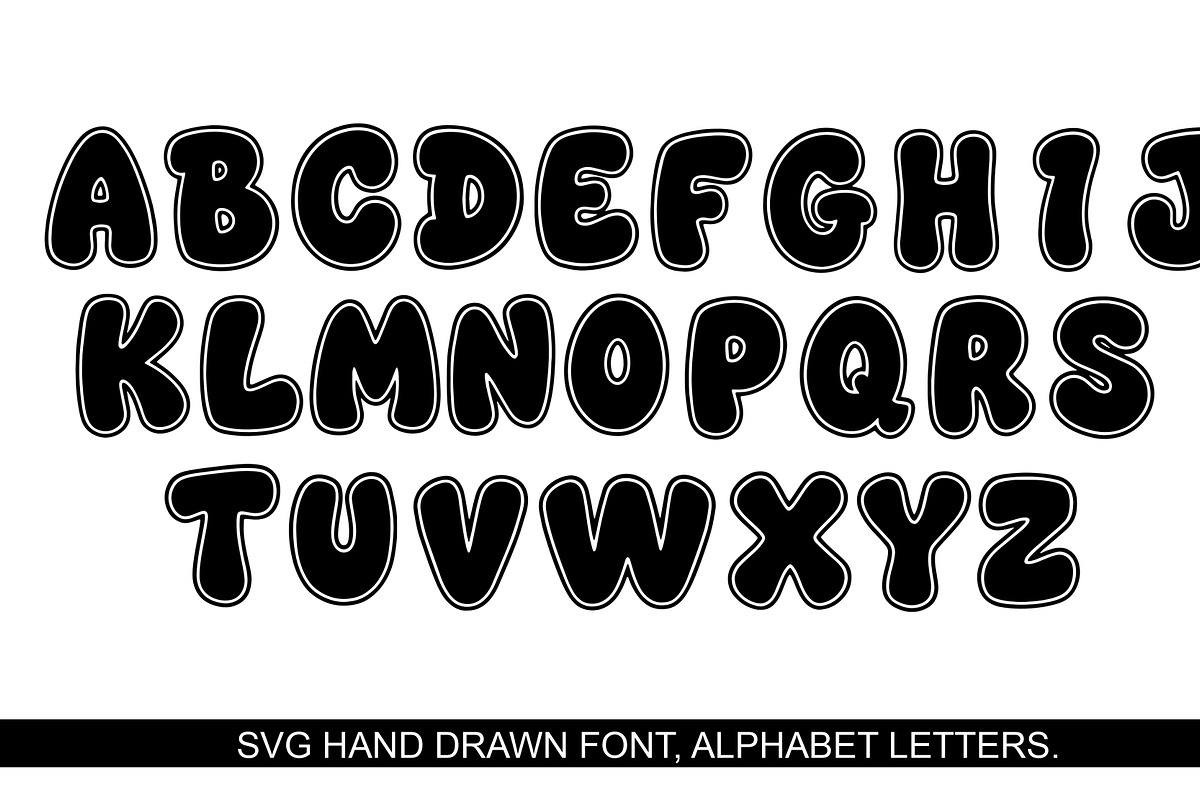 SVG Hand drawn alphabet, an Object Graphic by SketchArtStudio (Photo 3 of 3)