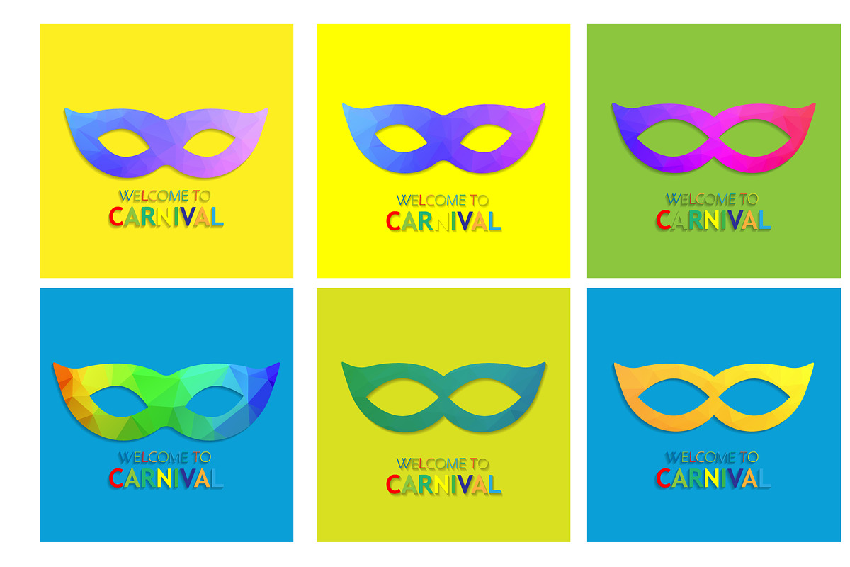 Carnival masks, a Background Graphic by Janoj's Store (Photo 2 of 2)