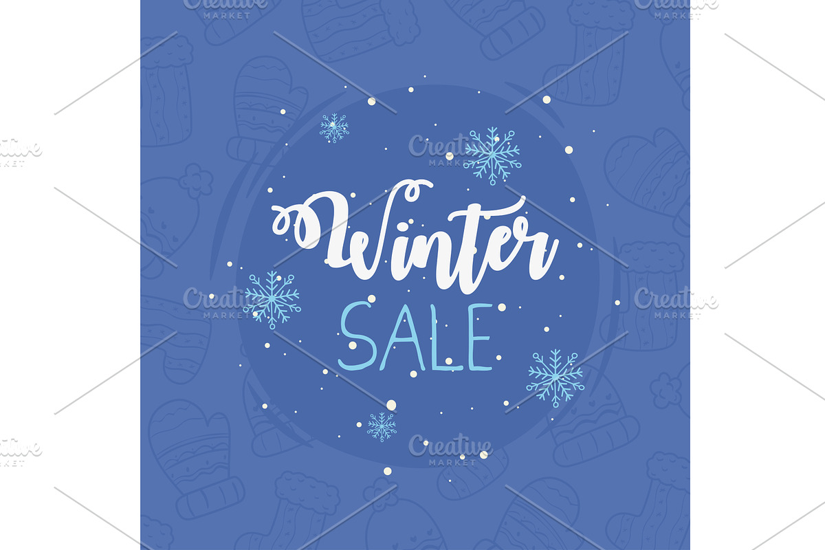 winter sale poster, an Illustration by studiogstock