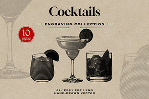 Cocktails Engraving Collection