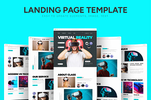 Virtual Reality Landing Page, an UI Kit Template by CreativeShaper