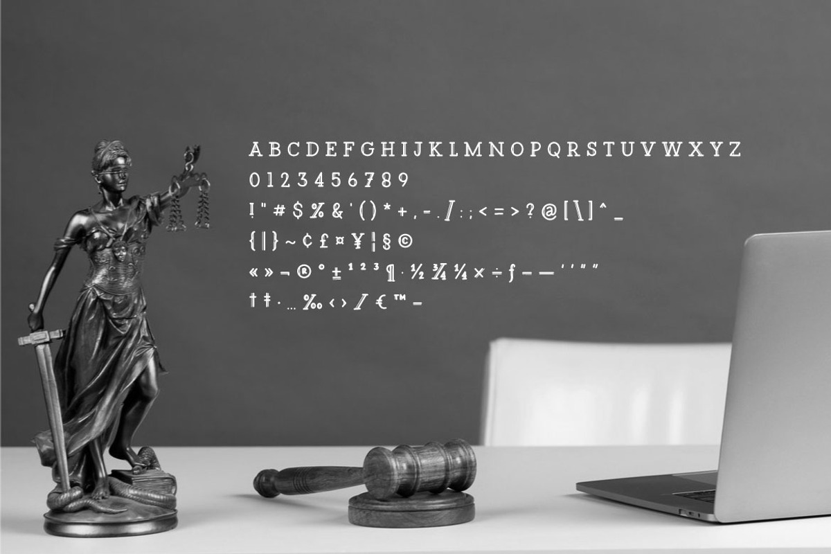 Big Lawyer - Modern Display Font, a Sans Serif Font by Mightyfire (Photo 4 of 4)