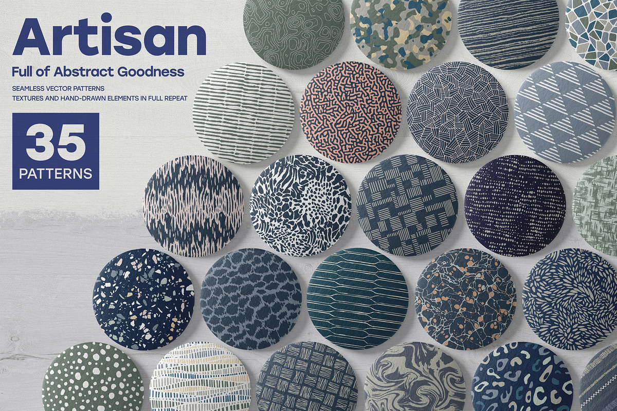 Artisan - 35 Seamless Patterns, a Pattern Graphic by Sault Design (Photo 1 of 11)