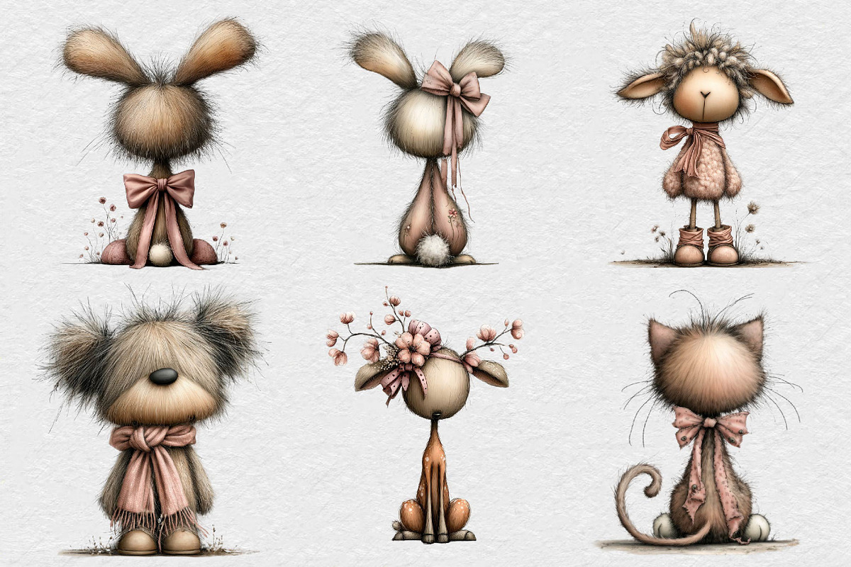 Whimsical Spring Back View Animal, an Illustration by DreamCafeArt (Photo 4 of 6)