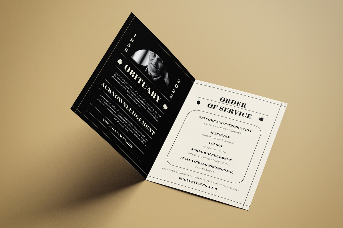 Funeral Program, an Invitation Template by graphicook (Photo 3 of 3)
