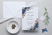 Blue and Orange Wedding Invitation, an Invitation Template by ForeverPrint (Thumbnail 2 of 8)