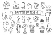 Cactus & Succulents Vector Clipart, a Decorative Illustration by RabbitAndPencil (Thumbnail 2 of 4)