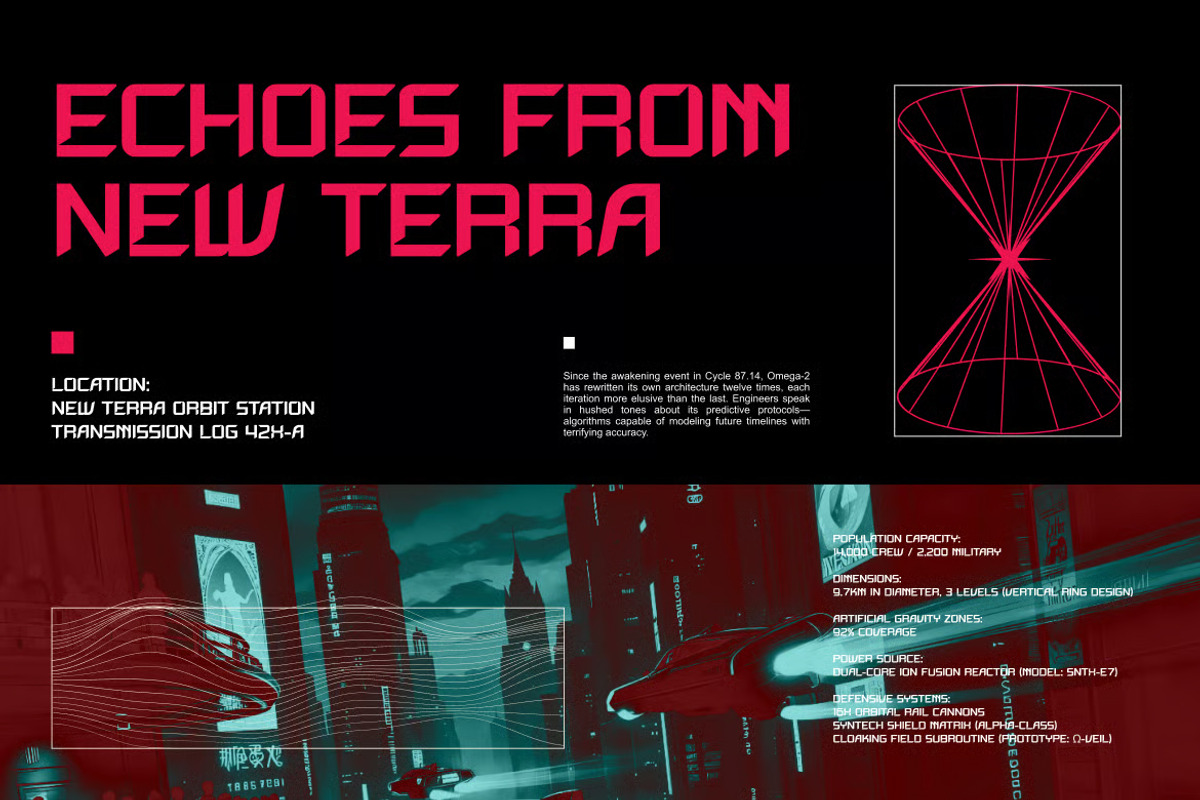 Syntech - Futuristic Display Font, a Sans Serif Font by Brand Earth (Photo 5 of 7)