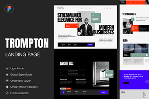 Trompton - Landing Page UI Kit