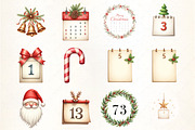 Christmas Countdown Calendar Clipart, an Illustration by CrexoraLab (Thumbnail 2 of 5)
