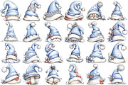 Whimsical Santa Hat Clipart, an Illustration by Pixels.Craft (Thumbnail 5 of 6)