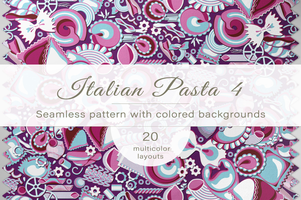 Seamless pattern of Italian pasta 4, a Pattern Graphic by Yummy (Photo 1 of 7)