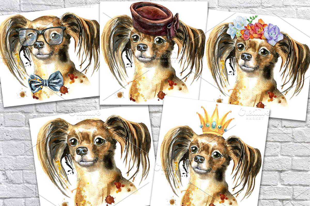 Watercolor long haired toy terrier, an Animal Illustration by Watercolor fantasy (Photo 5 of 5)