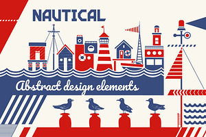 Nautical Abstract Retro Decorations
