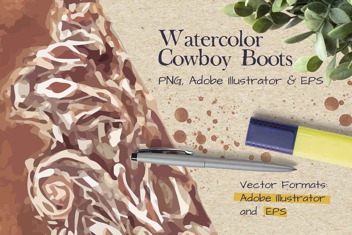 Super Detailed Cowboy Boots, an Illustration by Curve and Pixel (Photo 5 of 5)