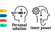 Pictogram icons set of human brain., an Outline Icon by julia_musdotter (Thumbnail 7 of 10)
