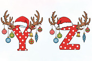 Watercolor Christmas Alphabet, an Illustration by CraftArtStudio (Thumbnail 5 of 6)