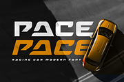 Pace - Racing Car Modern Font, a Sans Serif Font by Hamz Studio (Thumbnail 1 of 8)