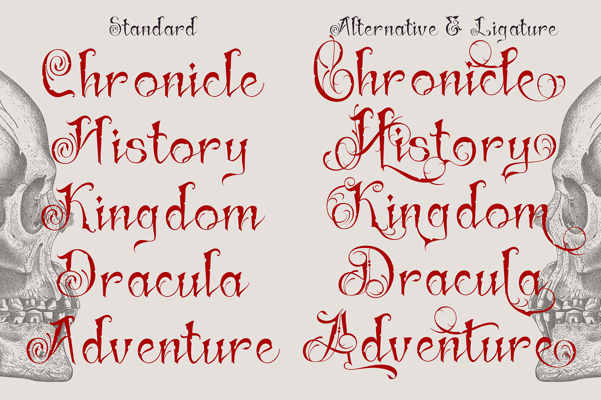 Emuthina Decorative Script, a Blackletter Font by TypeClassHeroes (Photo 10 of 10)