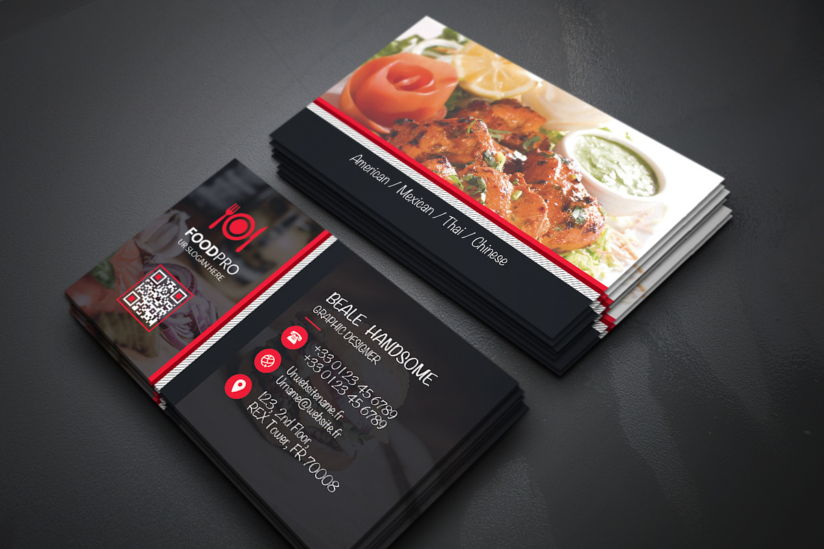 Restaurant Business Card, a Business Card Template by Genereux Art (Photo 2 of 3)