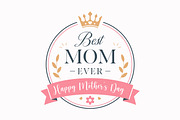 Happy Mother's Day badge, an Object Illustration by PushLogo (Thumbnail 2 of 3)