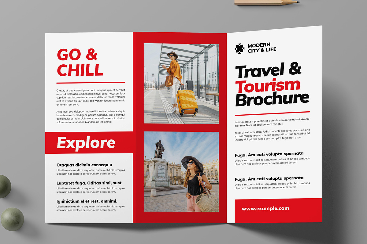 Travel Trifold Brochure, a Brochure Template by MightyDesign (Photo 2 of 7)