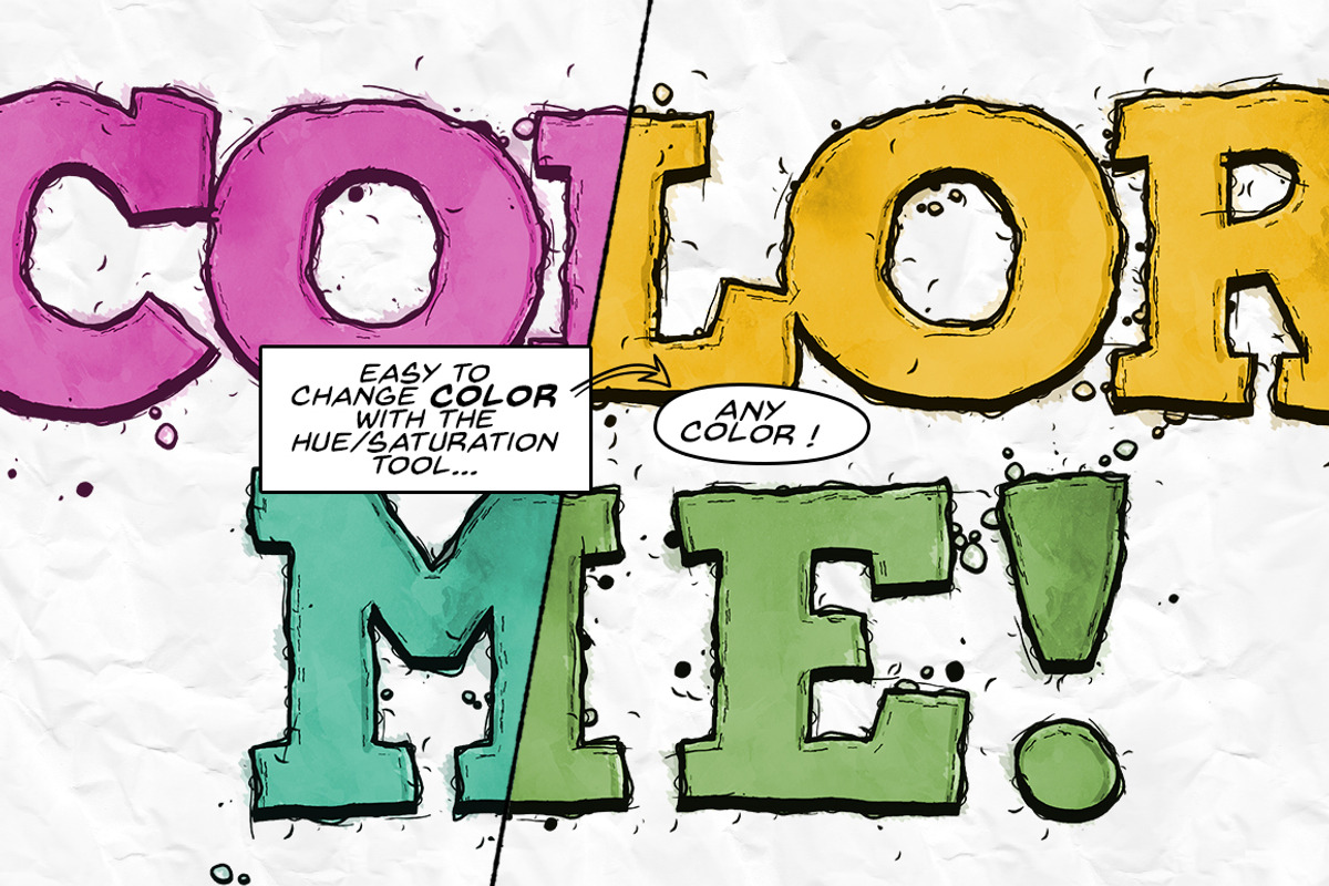Comic Book Ink Actions - 300 DPI, an Action Add-On by survivor (Photo 3 of 6)