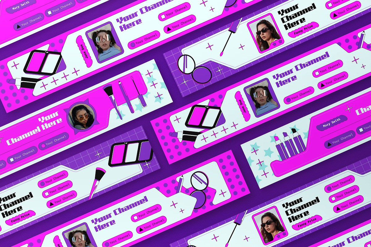 Y2K Beauty Vlogger Youtube Cover, a Social Media Template by graphicook (Photo 3 of 3)