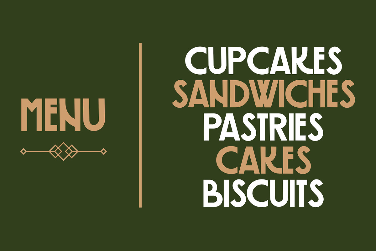 ID Arneau Deko - Retro Art Deco, a Sans Serif Font by EKAUNIK DZ (Photo 5 of 8)