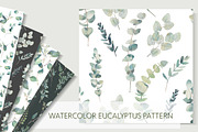 Eucalyptus watercolor pattern, a Pattern Graphic by Eisfrei (Thumbnail 1 of 5)