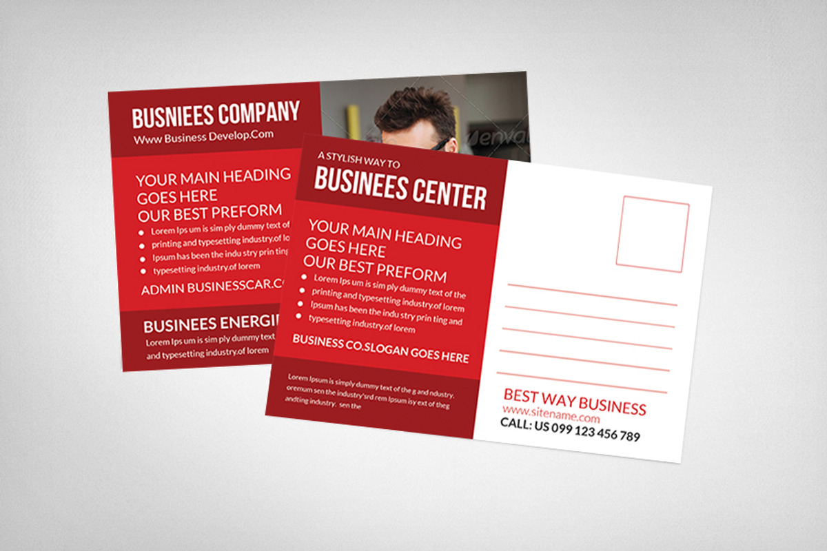 Corporate Post Card Template, a Card Template by AfzaalGraphics (Photo 2 of 4)