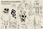 Mystic Halloween LineArt + Procreate, an Object Illustration by Skliarova (Thumbnail 7 of 7)