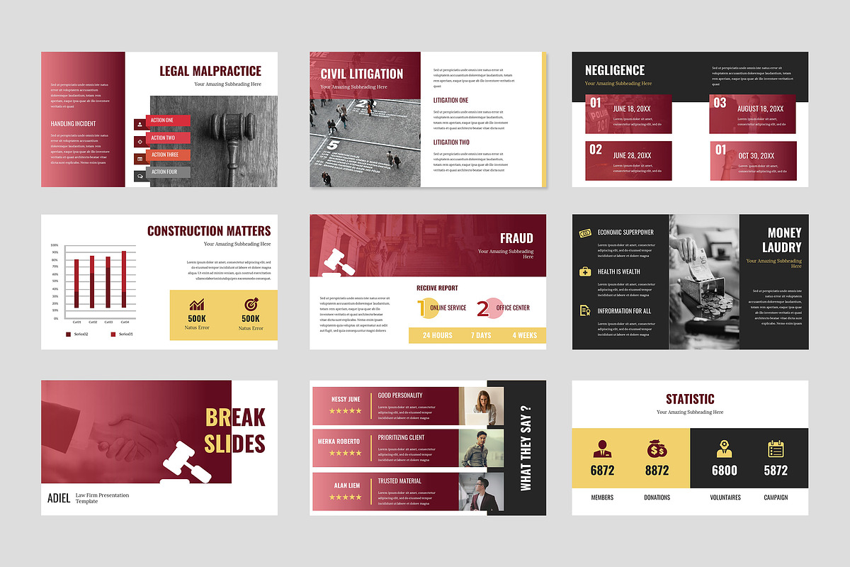 Adiel - Law Google Slides, a Presentation Template by TMint Creative