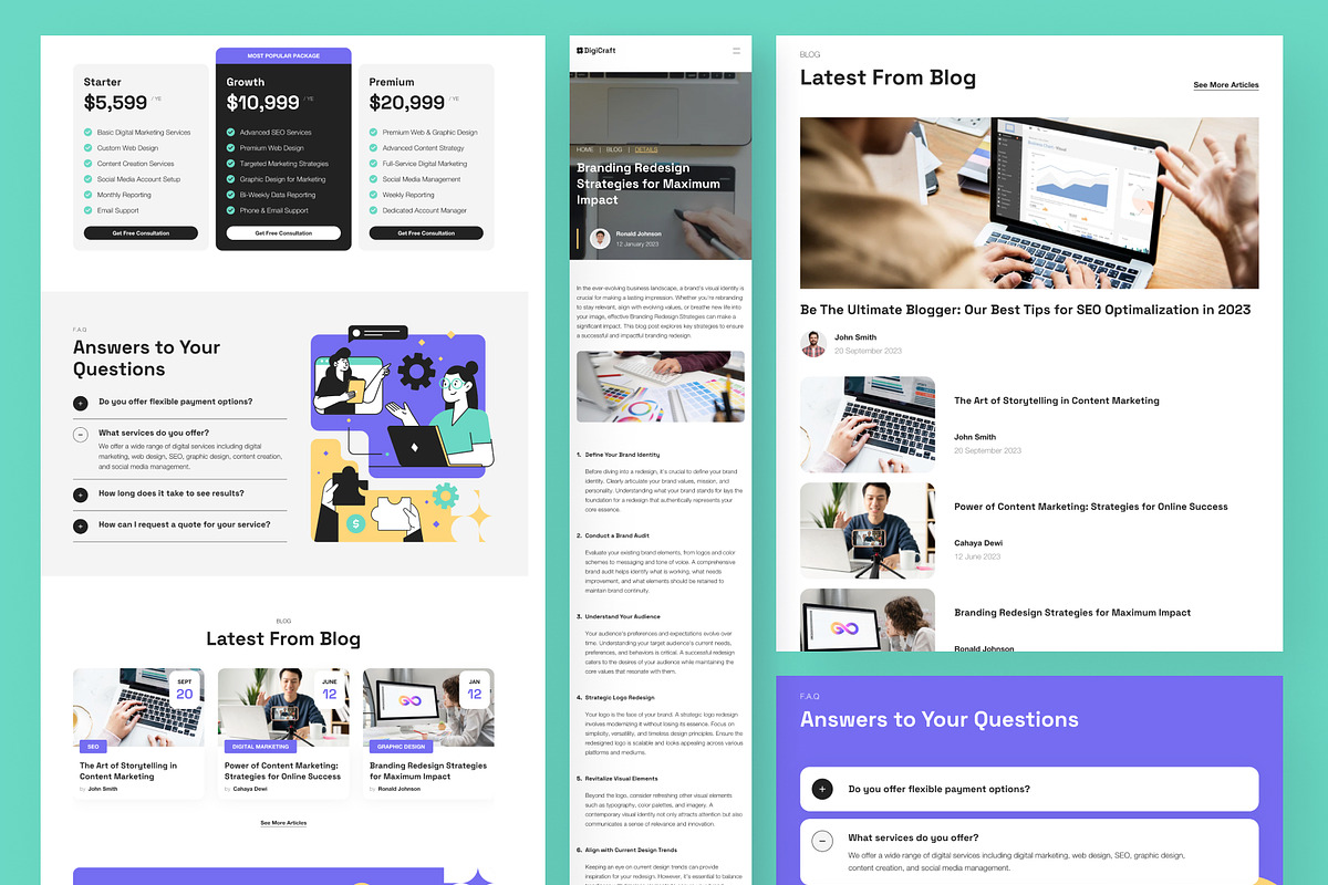 DigiCraft - Digital Agency Framer, a Websites & App Template by peterdraw (Photo 3 of 6)