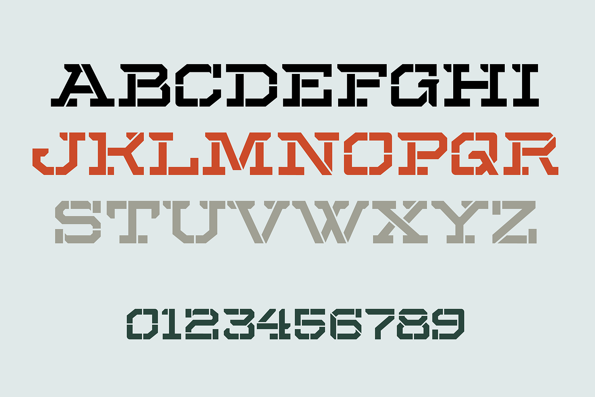 Depot Slab-Serif Stencil Font, a Slab Serif Font by SelfBuild Type (Photo 2 of 7)