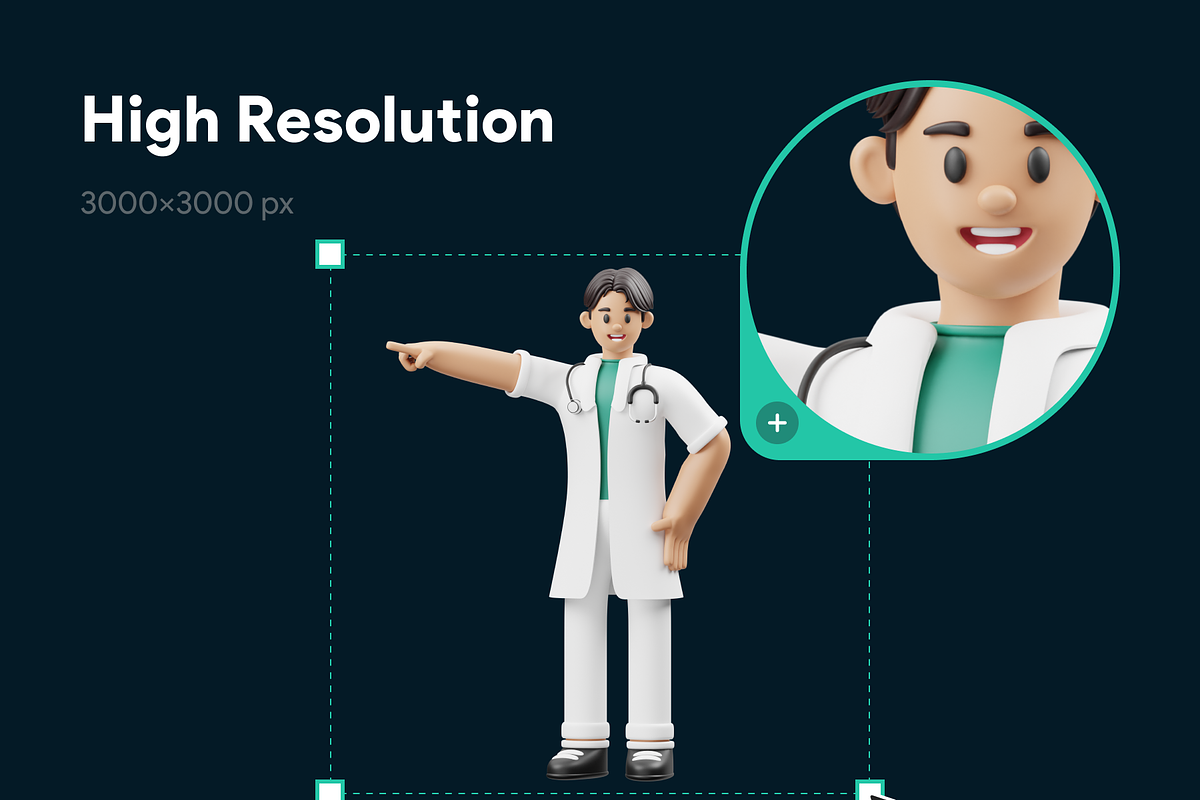 Doctor 3D Character, a Characters & Person 3D Model by GoTemp (Photo 3 of 5)