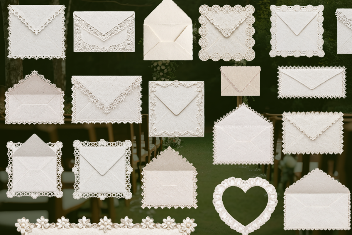Wedding Invitation Lace Envelop Site, an Object Graphic by digital.incubator.yum (Photo 4 of 5)