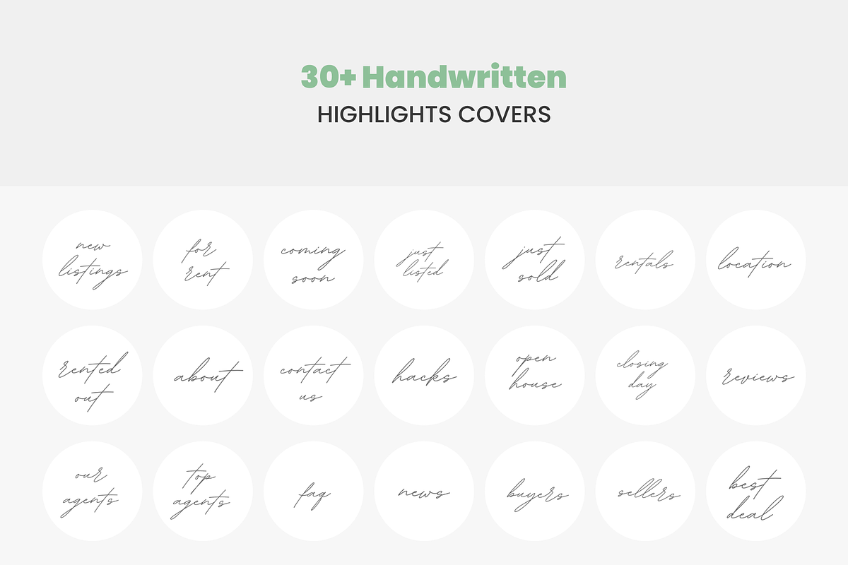 60+ Minimal Text Realtor Highlights, a Social Media Template by Estatik Designs (Photo 2 of 8)