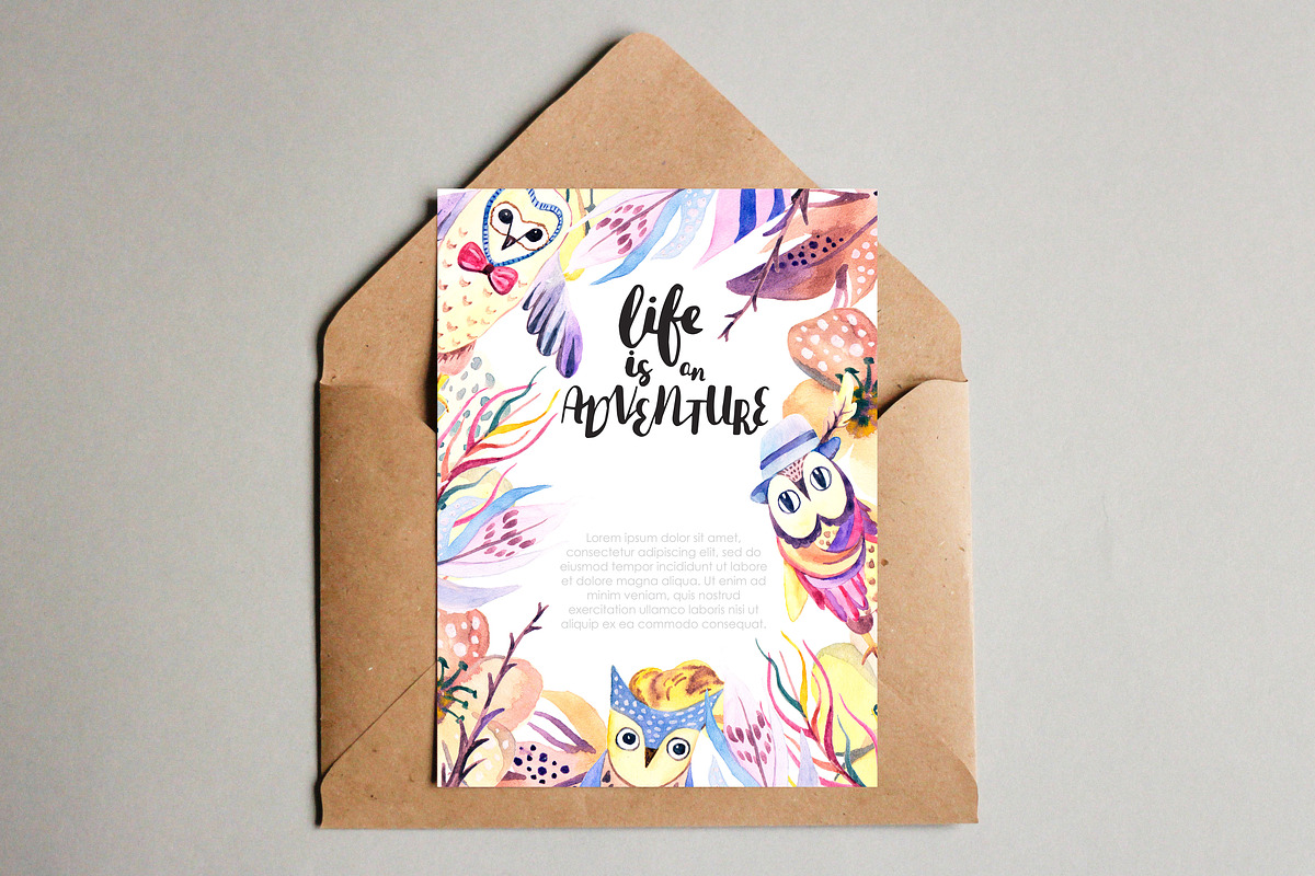 Wild and Free - Boho watercollor set, an Object Graphic by Kseniya_design (Photo 13 of 14)