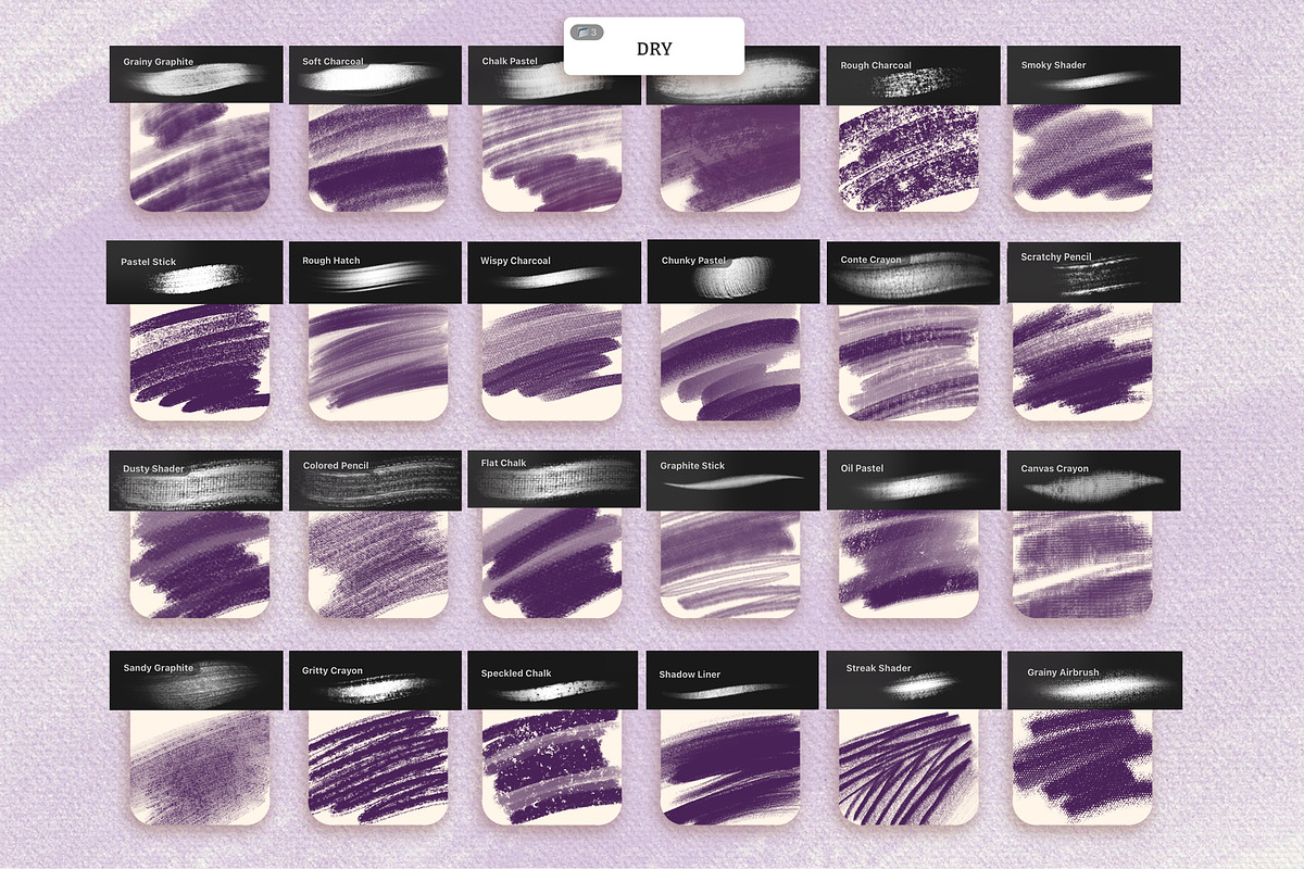 ULTIMATE WET & DRY PROCREATE BRUSHES, a Brush Add-On by AlexandraArt (Photo 5 of 11)