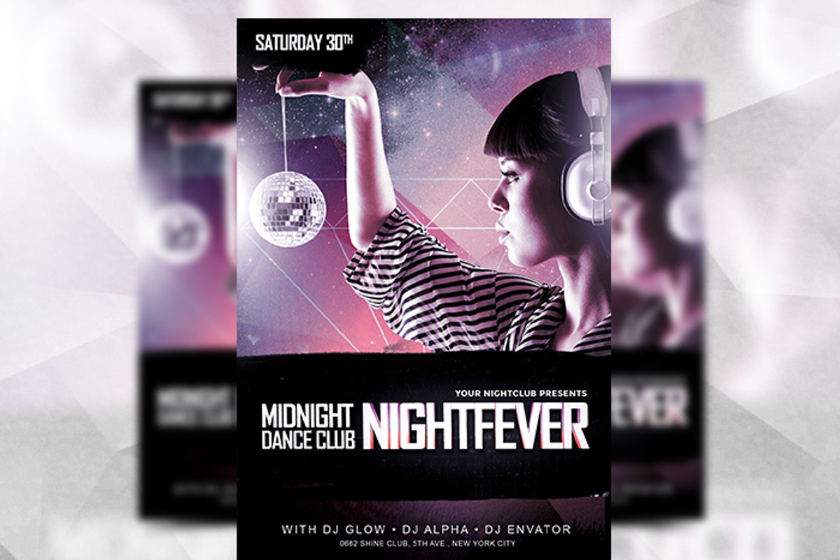 Night Sensation - Flyer Template, a Flyer Template by Flyermarket (Photo 3 of 3)