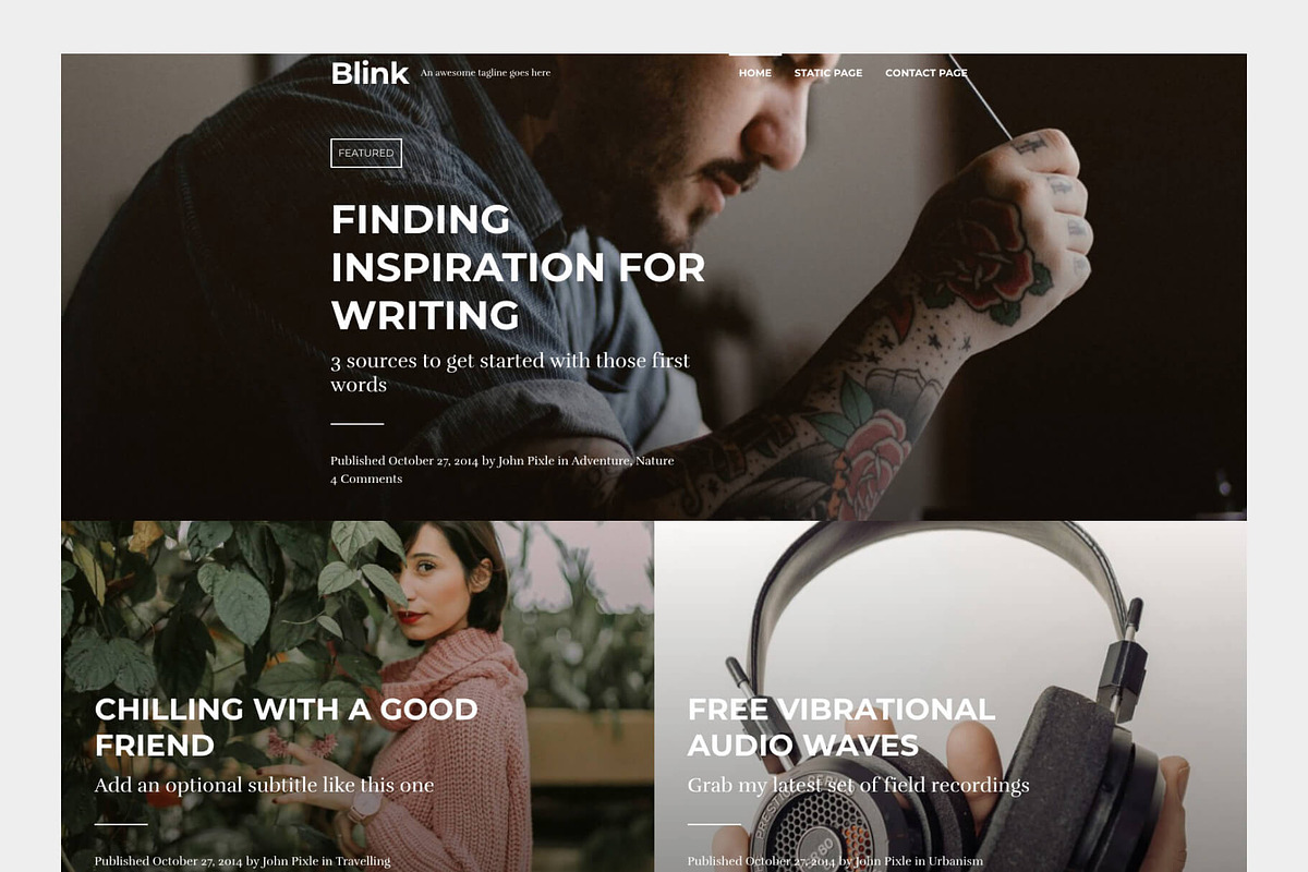 Blink - A WordPress blogging theme, a WordPress Template by Codestag (Photo 1 of 5)