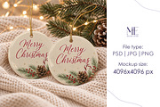 Xmas Family Ceramic Ornament Mockup, a Merchandise Mockup by Mie Mockup Studio (Thumbnail 6 of 7)