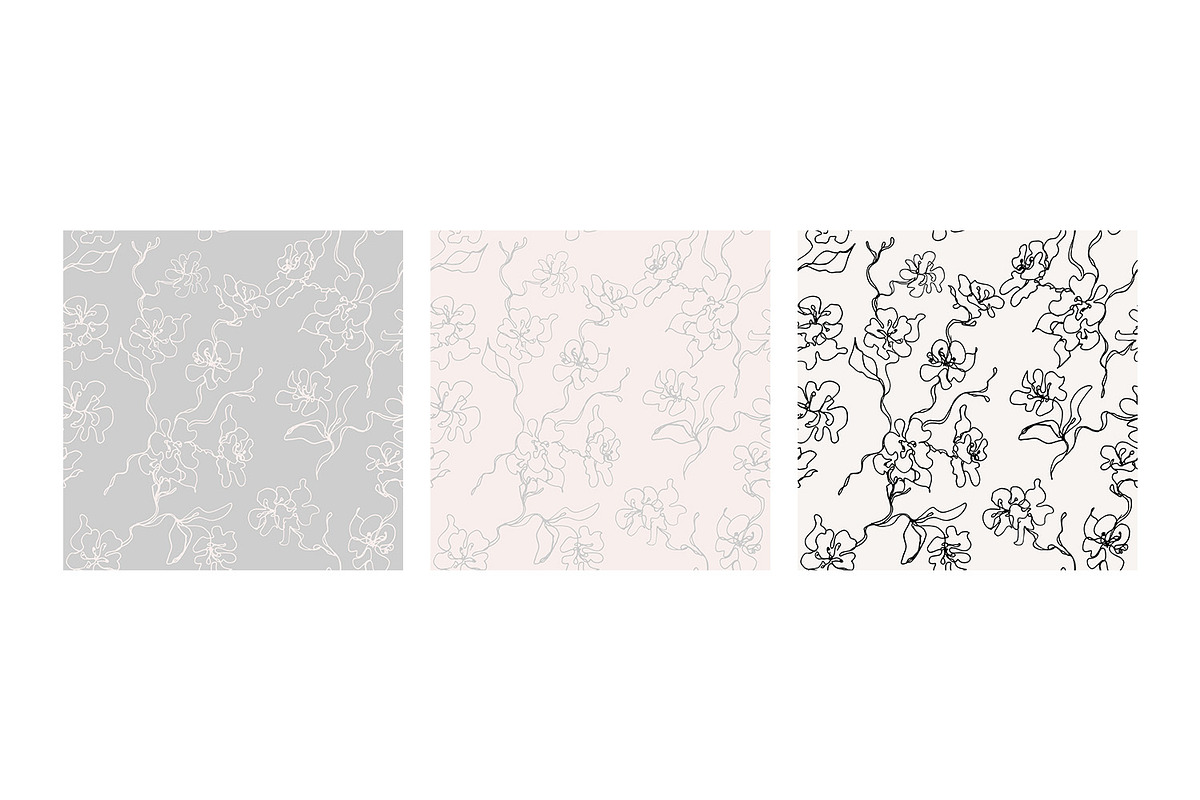 Subtle Apple Flowers Vector Patterns, a Pattern Graphic by MalyskaStudio (Photo 4 of 17)