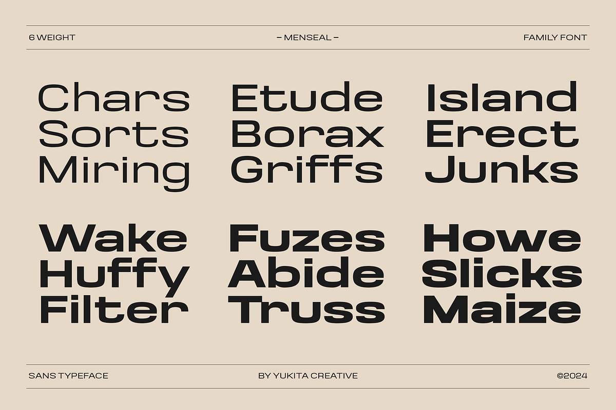 Menseal Family Font, a Sans Serif Font by Yukita Creative (Photo 9 of 11)