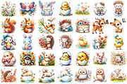 Cute Spring Animals Sublimation Clip, an Illustration by Sublimation Artist (Thumbnail 2 of 6)