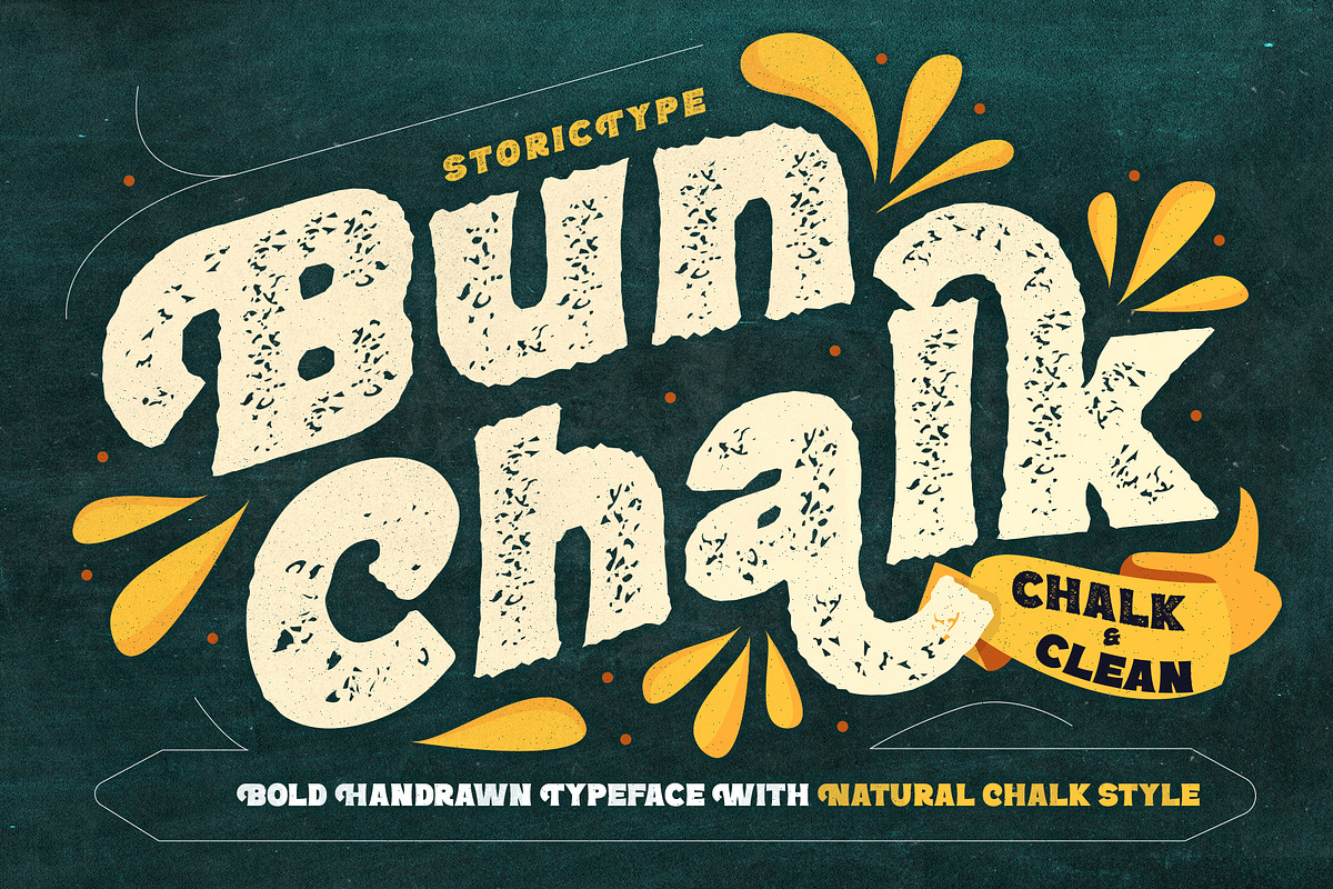 BunChalk - Chalk Display Font Duo, a Handwritten Font by StoricType (Photo 1 of 12)