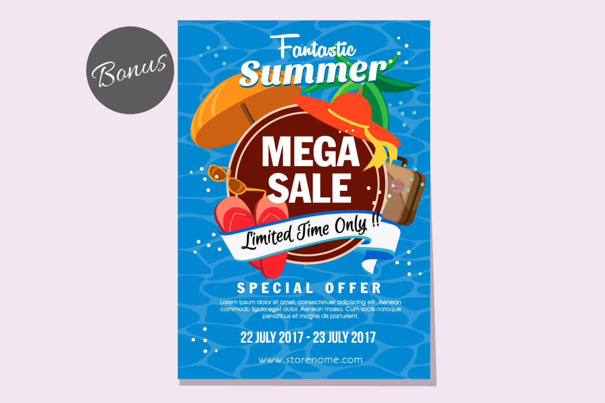 12 Summer Poster Design Template, a Flyer Template by Propylparaben (Photo 11 of 11)