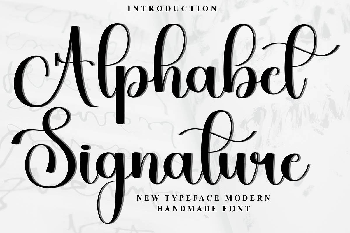 Alphabet Signature, a Handwritten Font by InermediaSTUDIO (Photo 1 of 8)