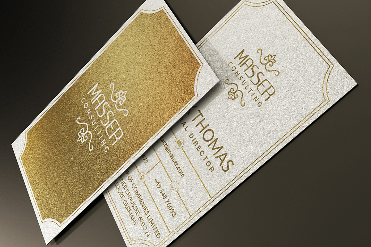 Gold And White Business Card, a Business Card Template by Marvel (Photo 4 of 6)
